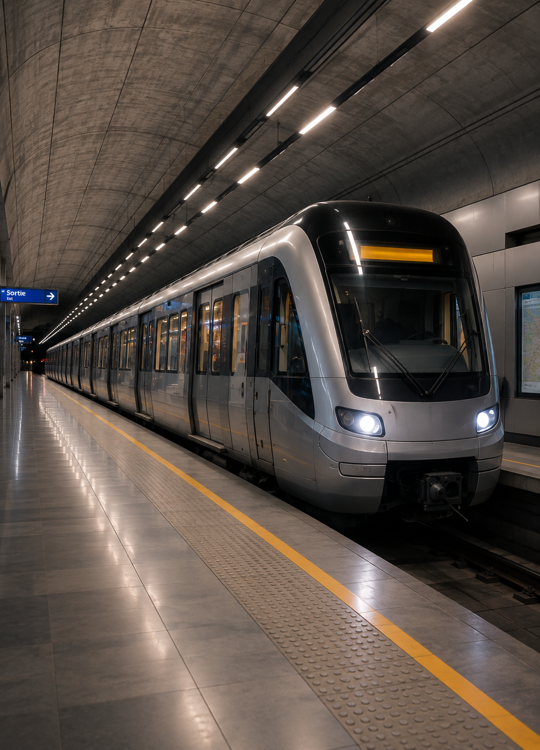 Métro en station
